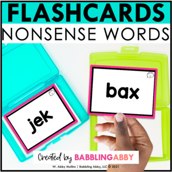 Preview of Nonsense Word Fluency Practice - CVC Taskcards - Science of Reading RTI Phonics