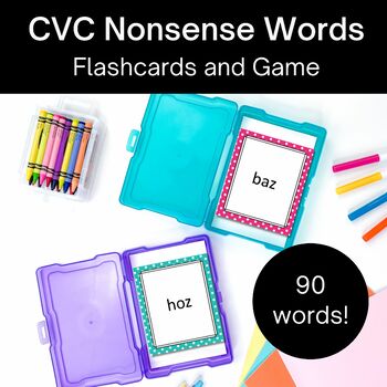 Cvc Nonsense Words Flashcards And Game By Teach It Now Tpt