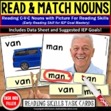 CVC Nouns for Reading and Matching TASK BOX FILLER for Spe