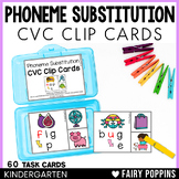 CVC Phoneme Substitution Clip Cards - Phonological Awarene