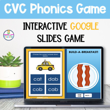 Preview of CVC Phonics Google Slides Game