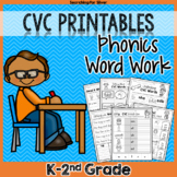 CVC Phonics Word Work NO-PREP!
