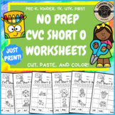 CVC Phonics Worksheets Short O - PreK, UTK, Kindergarten, First