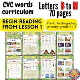 CVC and CVCC short vowels Phonics curriculum, Book 1, B to