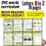 CVC and CVCC short vowels Phonics curriculum, Book 2, N to