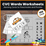 CVC Picture Cards CVC Words Blending Cards, Reading Practice