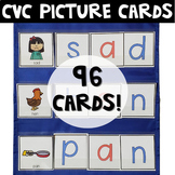 CVC Picture Cards |Pocket Chart Center | LOW PREP!