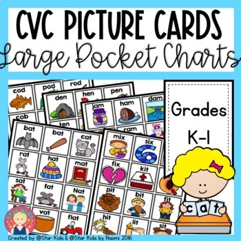 Preview of CVC Picture Cards for Kindergarten and First Grade