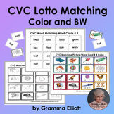 CVC Words Activities with Lotto Matching Picture Word Card