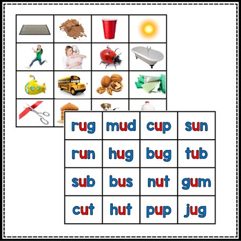 CVC Picture Word Matching Cards with Real Pictures by A Primary Owl