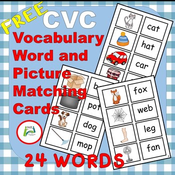 Preview of CVC Picture and Word Matching Cards