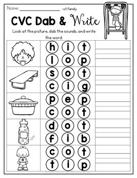 CVC Practice: Dab and Write by Searching For Silver | TpT