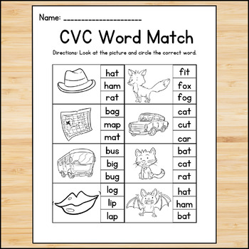 CVC Practice Worksheets, Phonics Letter Sounds, Word Sound Printables