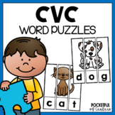CVC Word Puzzles Literacy Activity