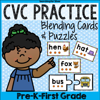 CVC Puzzles & Blending Cards by Searching For Silver | TPT