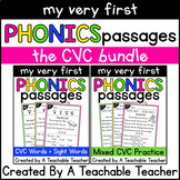 Kindergarten Reading Fluency Passages - CVC with Comprehen