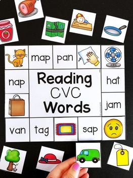 CVC Reading Word Mats - Literacy Center by My Teaching Pal | TpT