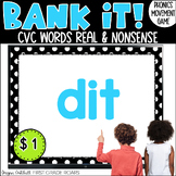 Short Vowel CVC Real & Nonsense Decoding Phonics Bank It  