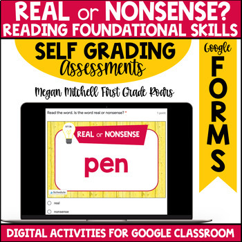 Preview of CVC Real or Nonsense Assessment Google Forms