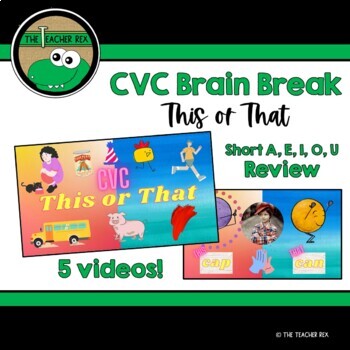 Preview of CVC Review This or That Brain Break Videos