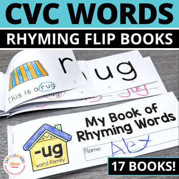 Preview of Rhyming Activity Books - CVC Phonemic Awareness Activities - Phoneme Blending
