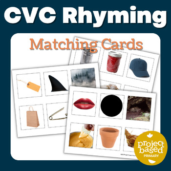 Preview of CVC Rhyming Match Montessori Aligned