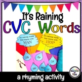 CVC Rhyming Words Activity | Spring "It's Raining" Craft W