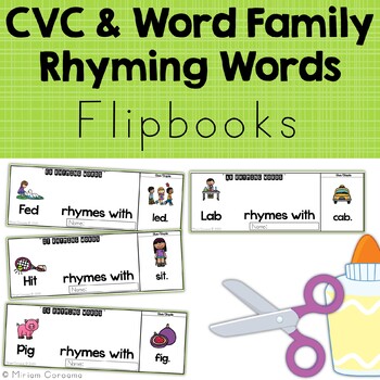 Rhyming Activities - CVC Rhyming Flip Books – Early Learning Ideas