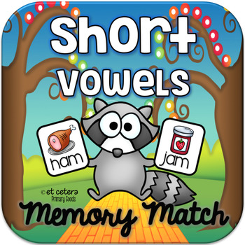 Preview of Short Vowel CVC Rhyming Words Memory Match ~ Interactive PowerPoint Game