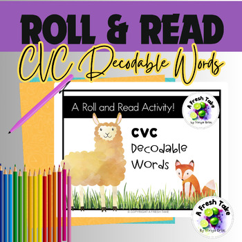 Preview of Roll and Read CVC Words |6 Phonics Games| Print and Go!