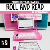 CVC Roll and Read Activities Phonics Task Cards for Readin