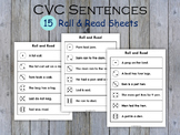 CVC Roll and Read Simple Sentences, Sentence Fluency Game, T-412
