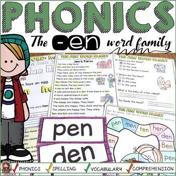 CVC: SHORT VOWEL E: THE -EN WORD FAMILY by Teach2Tell | TpT