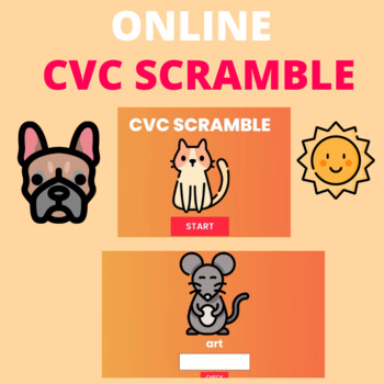 Preview of CVC Scramble | Online Game Perfect For Virtual Learning!