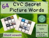 CVC Secret Picture Words | Center | Short Vowels | Kinderg
