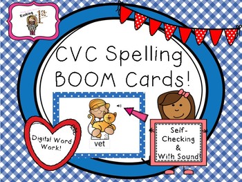 Preview of CVC See and Spell BOOM Task Cards!