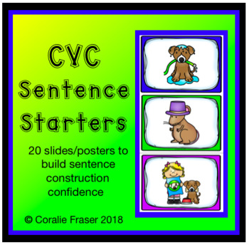 Preview of CVC Sentence Starter Posters/Slides