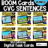 CVC Sentences Boom Cards BUNDLE | Digital Task Cards | Dis