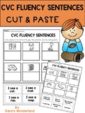 CVC Words Cut and Paste Worksheets with Pictures and Simpl