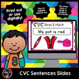 CVC Sentences, Read and Match - Distance Learning