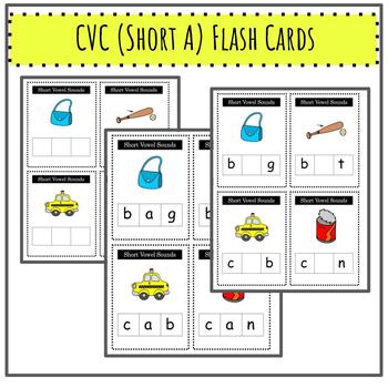 Preview of CVC (Short A) Flash Cards