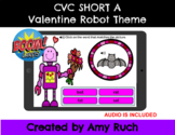 Digital Boom Cards: Valentine Robot CVC (Short A)