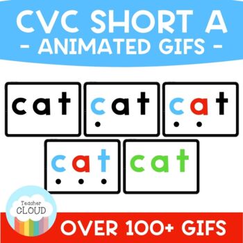 Preview of CVC Short A Words Animated GIFS