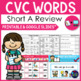 Short Vowel A - CVC Word Worksheets Kindergarten First Grade Google Slides™