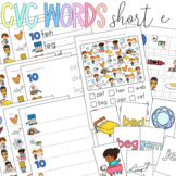 CVC Short E Games and Worksheets
