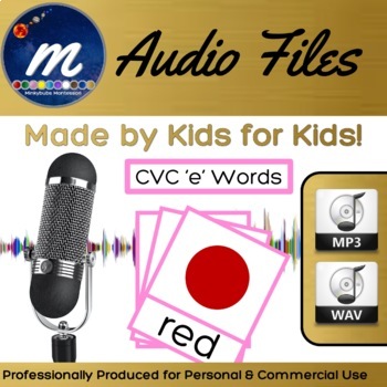 Preview of CVC Short E Words Pink Language Audio Files Made BY Kids FOR Kids MP3 WAV DL