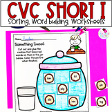 CVC Words with Short Vowel I - Phonics Worksheets and Centers