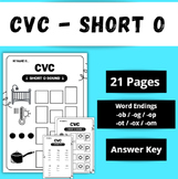 CVC - "Short O" Phonics Activity Worksheet