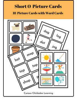 Preview of CVC- Short O Picture and Words Phonics Cards
