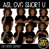 ASL Clipart - Short U CVC Words American Sign Language 